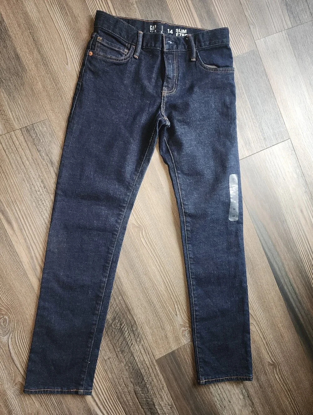 NEW Boy's Gap Jeans Dark Wash Sz 14 Slim Straight Leg School Casual